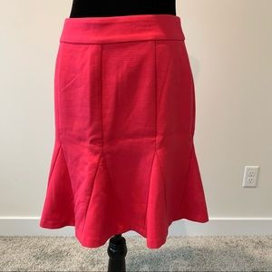 Hot pink flare skirt